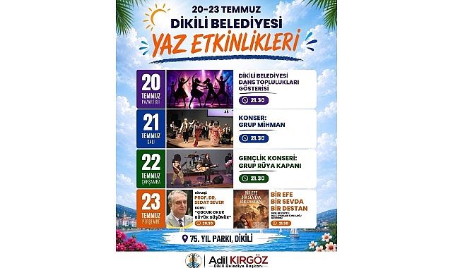 Dikili'de yaz etkinlikleri coşkusu başlıyor!