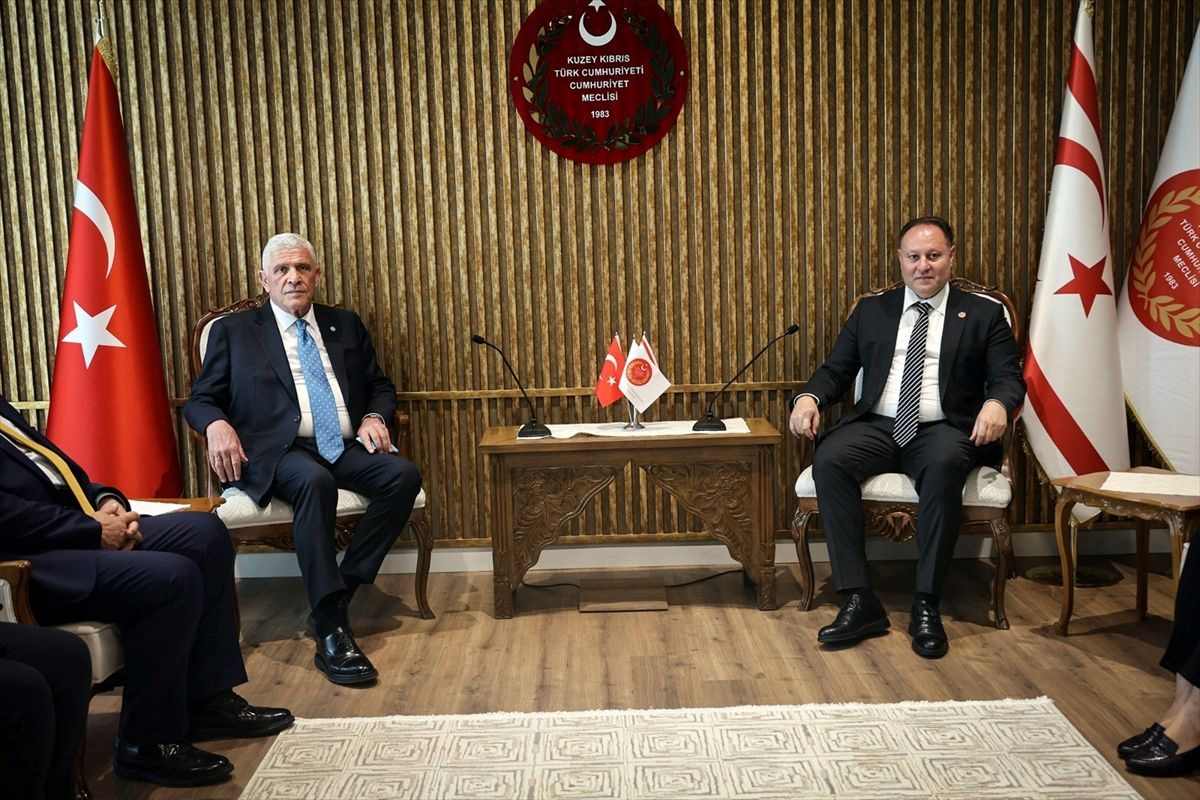 KKTC Cumhuriyet Meclisi Başkanı Öztürkler, İYİ Parti Genel Başkanı Dervişoğlu'nu kabul etti