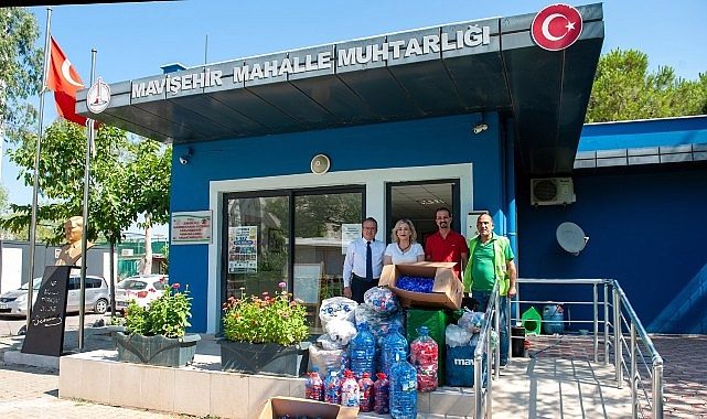 'Mavi Kapak' kampanyasına muhtarlardan 550 kilogramlık destek