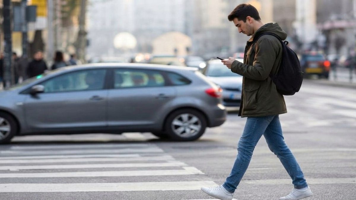 Karşıdan karşıya geçerken telefon kullanan yayalara ceza geliyor