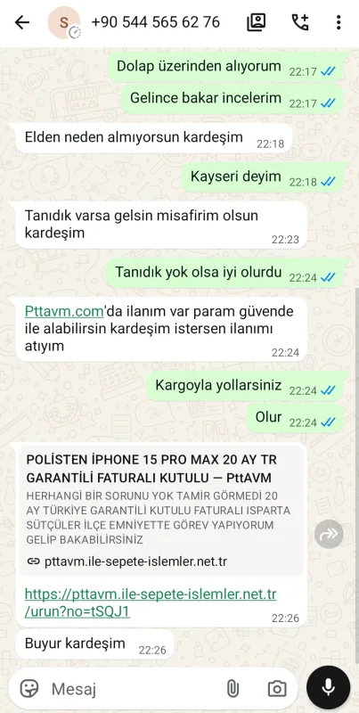 DOLAP’TA İPHONE TUZAĞI İDDİASI! “POLİSİM” DİYEREK GÜVEN VERDİ, SAHTE PTTAVM LİNKİYLE VATANDAŞI HEDEF ALDI!