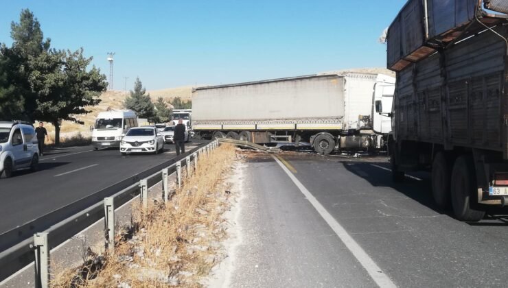 Şanlıurfa’da TIR ters şeride geçti! Yaralı var…