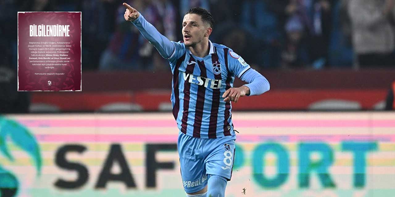 Trabzonspor’da üst üste mağlubiyetler sonrası 4 futbolcu kadro dışı kaldı