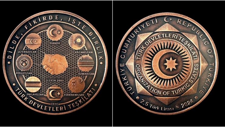 Erdoğan, TDT Devlet Başkanları Zirvesi’nde liderlere özel hatıra parayı liderlere hediye etti