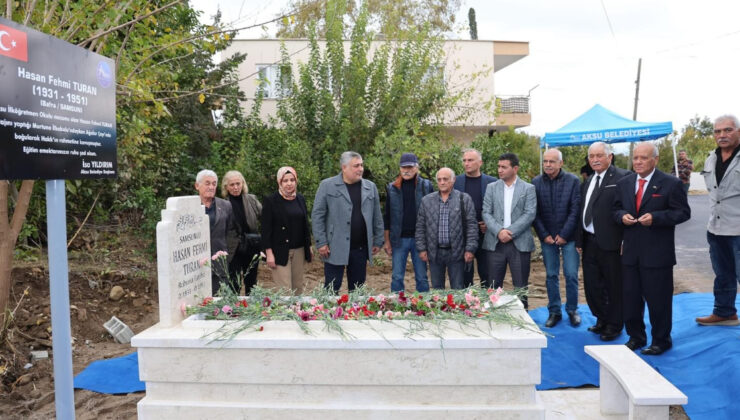 Aksu Belediyesinden Hasan Fehmi öğretmen’e vefa