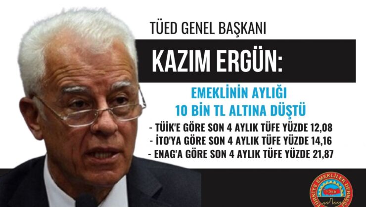 Emeklinin aylığı 10 bin TL’nin altına düştü