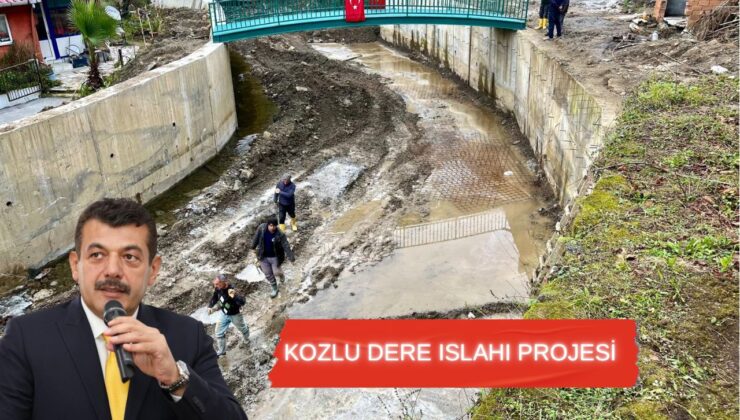 16 milyon TL yatırım bedeliyle Kozlu’da dere ıslahlarına devam ediyoruz