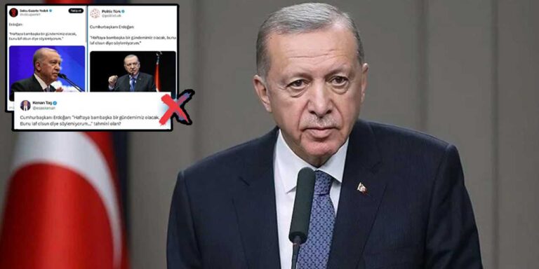 Cumhurbaşkanı Erdoğan’a yönelik algı çalışması çürütüldü