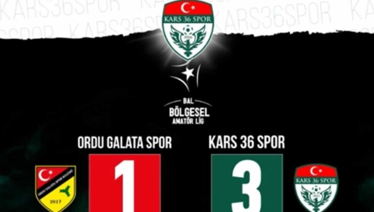 Kars 36 Spor deplasmanda şeytanın bacağını kırdı, 3 puanı 3 golle aldı
