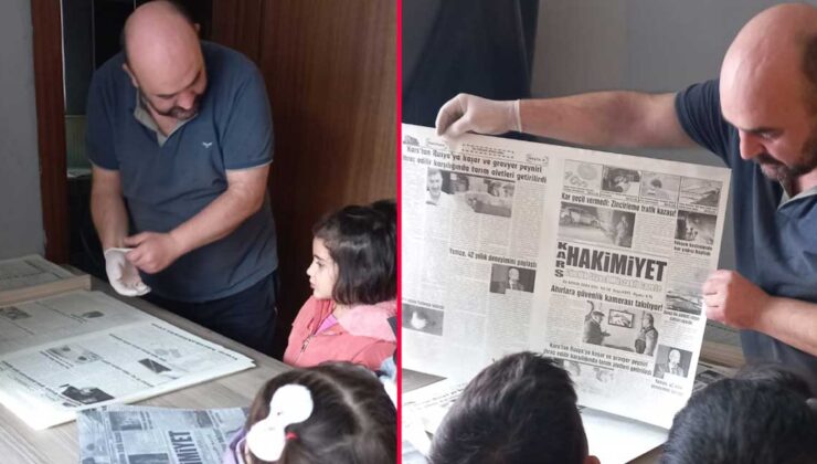 Kars’ta miniklere gazetecilik mesleği anlatıldı
