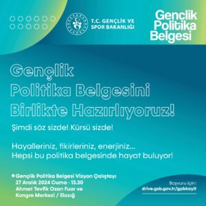 Elazığ’da “Gençlik Politika Belgesi Vizyon Çalıştayı” düzenlenecek