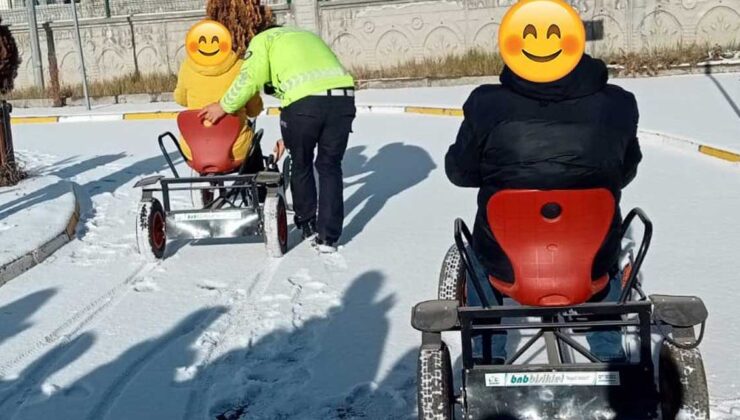 Kars’ta engelli 13 öğrenciye trafik eğitimi verildi