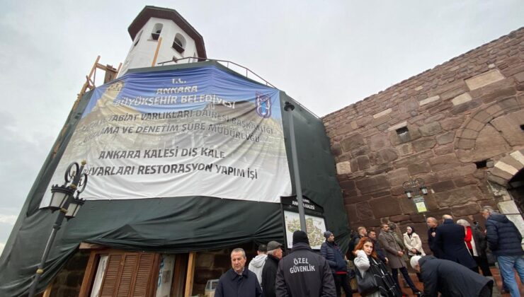 Ankara Kalesi surlarındaki çatlak tarih oluyor!
