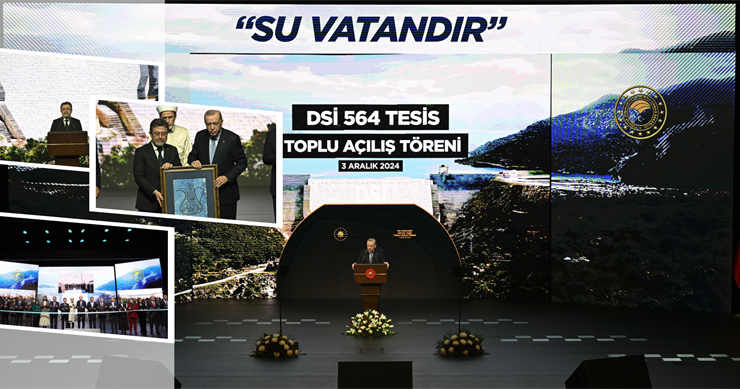 Cumhurbaşkanı Erdoğan, DSİ tarafından yapımı tamamlanan 564 tesisi hizmete açtı