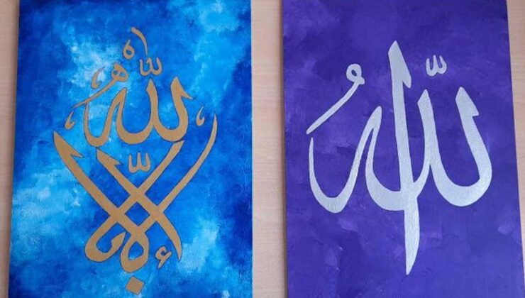 Kars 15 Temmuz Şehitler Anadolu Lisesi öğrencileri hat sanatını yaşatıyor