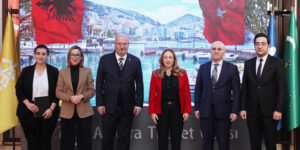 Arnavutluk Büyükelçisi Kadzadej, ATO Başkanı Baran'ı ziyaret etti