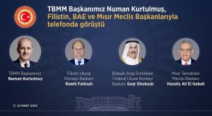 Numan KURTULMUŞ'tan Filistin için telefon diplomasisi