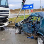 Vakfıkebir’de TIR ile taksi çarpıştı: 3 yaralı