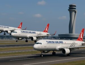 İstanbul Havalimanı’nda bir ilk: Aynı anda üç uçak havalandı