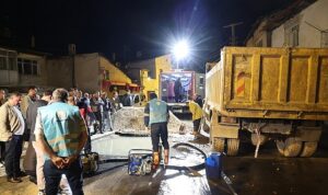 1200’lük Çelik Boru Arızası Kısa Sürede Giderildi…