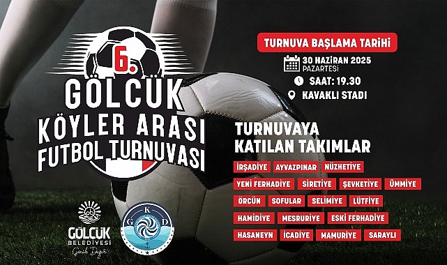 6. Gölcük Köyleri Arası Futbol Heyecanı Başlıyor