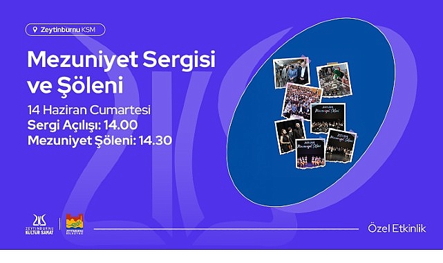 Mezuniyet Sergisi ve Şöleni, 14 Haziran Cumartesi Günü Zeytinburnu Kültür Sanat’ta!