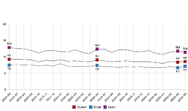 Mevsim etkisinden arındırılmış işsizlik oranı yüzde 8,6 seviyesinde gerçekleşti