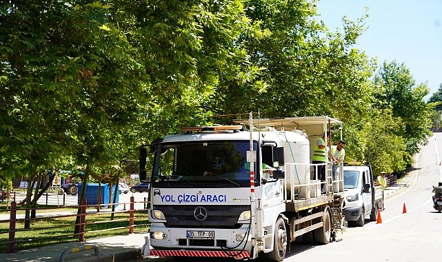 Yol çizgileri ile ulaşım güvenli hale geliyor