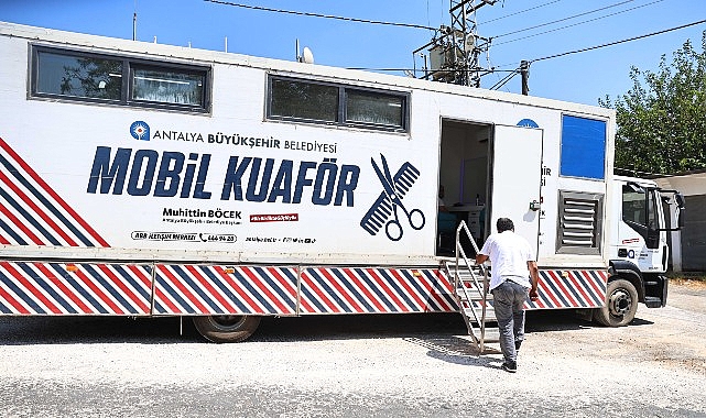 Mobil kuaför tırı Antalya’nın yaylalarında