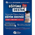 Antalya Büyükşehir’den üniversite öğrencilerine eğitim desteği