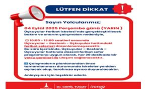 Perşembe günü feribot seferlerine üç saatlik ara