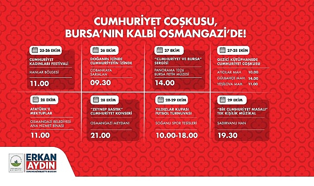 Bursa’nın Kalbinde Cumhuriyet Coşkusu Atacak