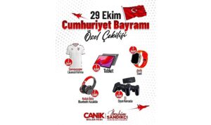 Canik Belediyesi’nin düzenlediği 29 Ekim Cumhuriyet Bayramı özel çekilişiyle vatandaşlar hediyelerle buluşuyor.