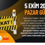 Meteris Meydanı ve Bağlı Caddeler 1 Gün Trafiğe Kapatılacak