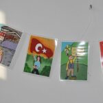 EÜ’de öğrencilerin kaleminden Cumhuriyet ve Atatürk karikatürleri sergilendi