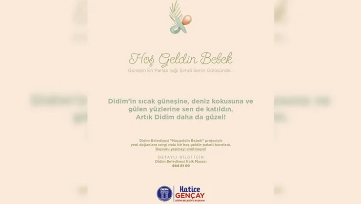 Didim’de “Hoş Geldin Bebek” Projesi Tüm Hızıyla Sürüyor