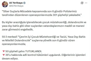 55 ilde siber suç operasyonları; 50 şüpheli tutuklandı