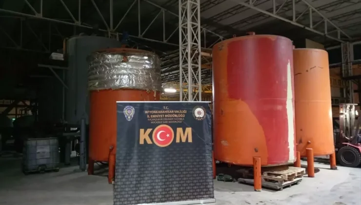 Afyonkarahisar’da 20 ton kaçak akaryakıt ele geçirildi