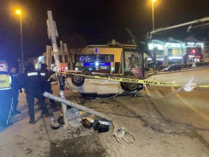 Ankara’da otomobil motosiklete çarptı: 4 yaralı