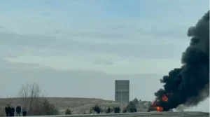 Ankara’da seyir halindeki yolcu otobüsünde yangın çıktı