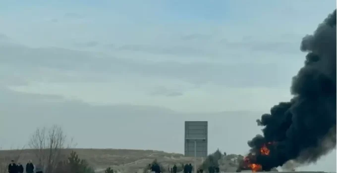 Ankara’da seyir halindeki yolcu otobüsünde yangın çıktı