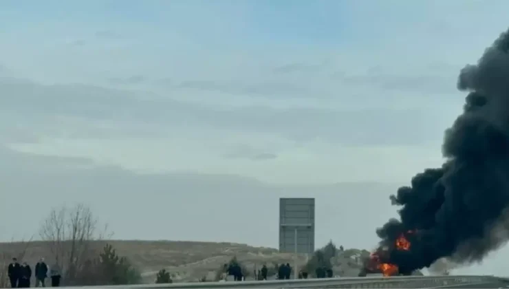 Ankara’da seyir halindeki yolcu otobüsünde yangın çıktı