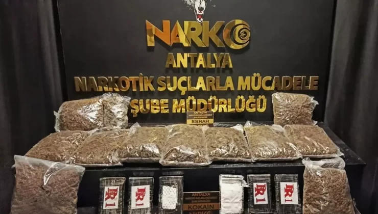 Antalya’da uyuşturucu operasyonunda yakalanan 4 zanlı tutuklandı