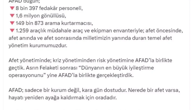 Bakan Yerlikaya: AFAD, Gazze’ye 104 bin tonu aşkın insani yardım ulaştırdı