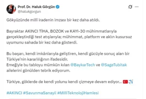 Bayraktar AKINCI TİHA’nın Test Atışları Başarıyla Gerçekleştirildi