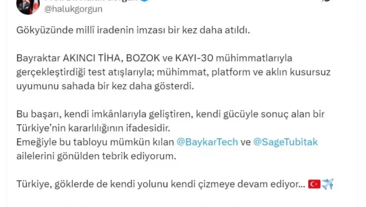 Bayraktar AKINCI TİHA’nın Test Atışları Başarıyla Gerçekleştirildi