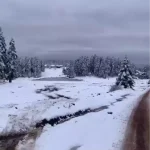 Bolu’nun Gerede ilçesinde kar kalınlığı 10 santimetreye ulaştı