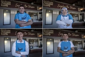 Bu kafeyi “gülümseyen özel yüzler” ayakta tutuyor