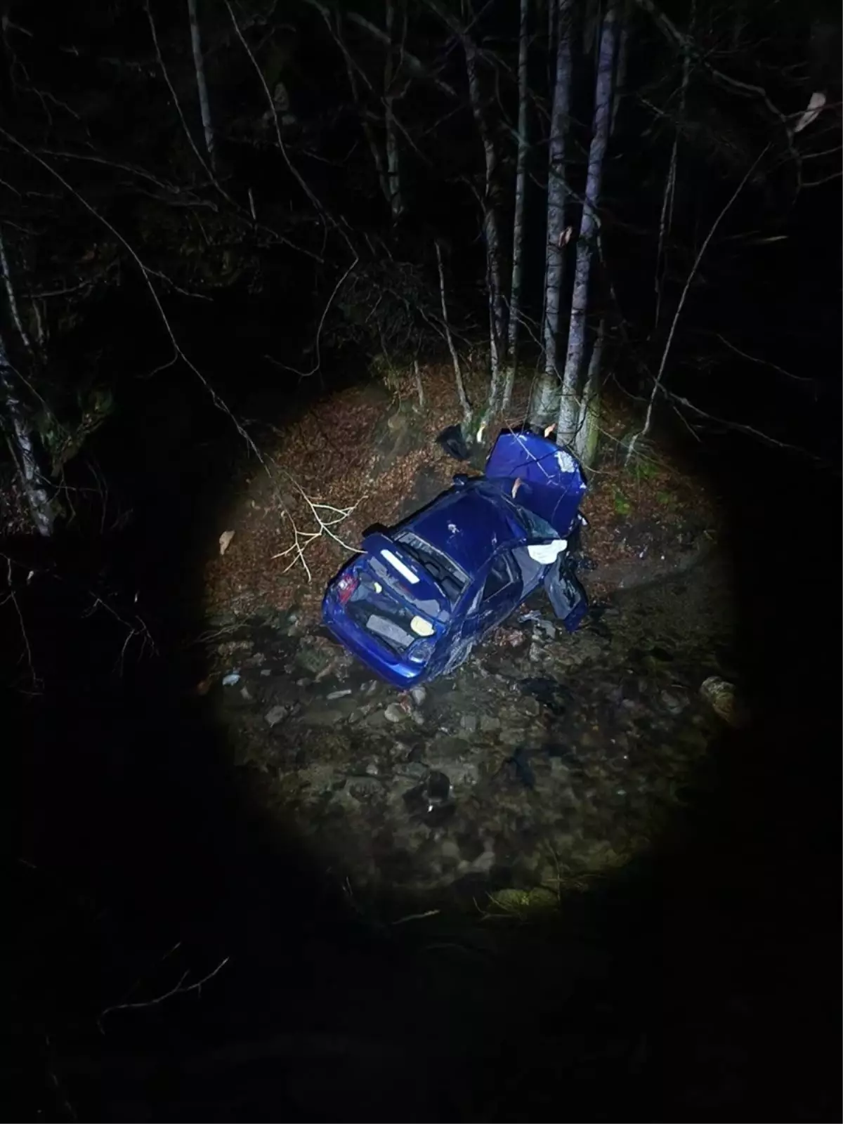 Bursa’da şarampole yuvarlanan otomobildeki 3 kişi yaralandı