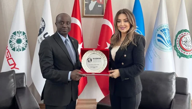 Burundi Ankara Büyükelçisi Ntureka, ULUSKON Başkanı Atasoy’u ziyaret etti